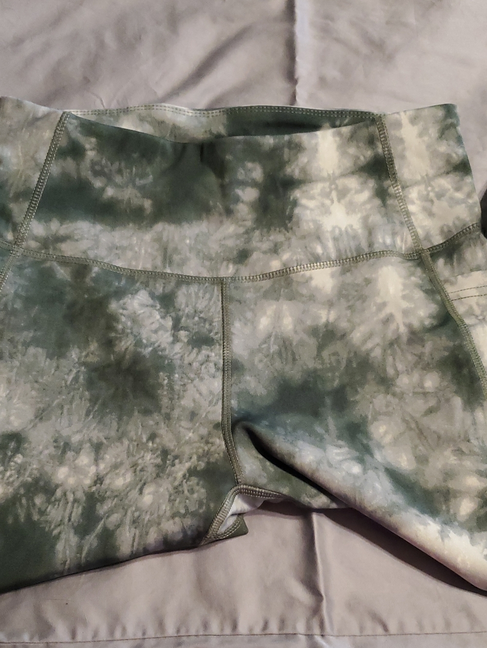 Nicole Miller  Sport Green Tie-Dye High-Rise Leggings